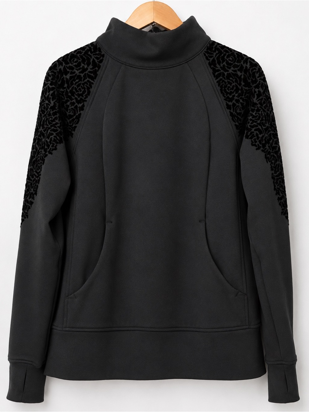 Lululemon Floral Flock Pullover Black Size 8